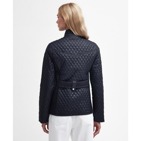 NWT Barbour Women's Swallow Quilt Dark Navy Classic Fall Jacket 6 - Picture 2 of 15